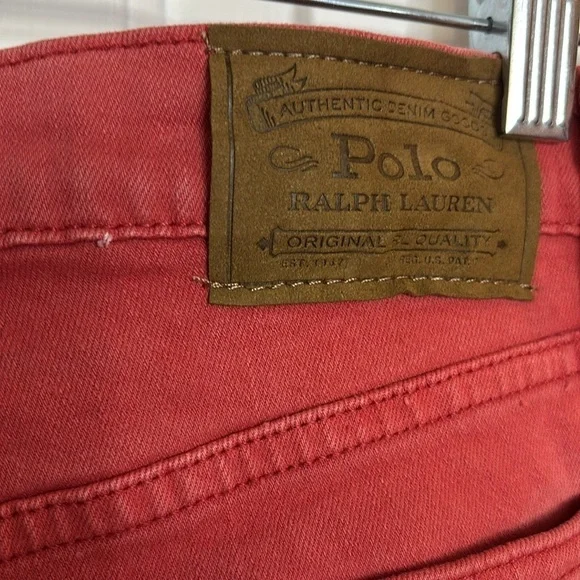 Polo by Ralph Lauren Sullivan Slim Boys Brick Red stone washed Shorts size 12 - Picture 8 of 10